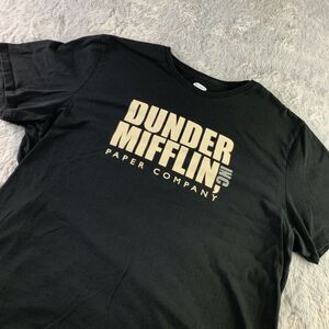 The Office Dunder Mifflin Paper Company Shirt Mens XXL Black White Gray TV